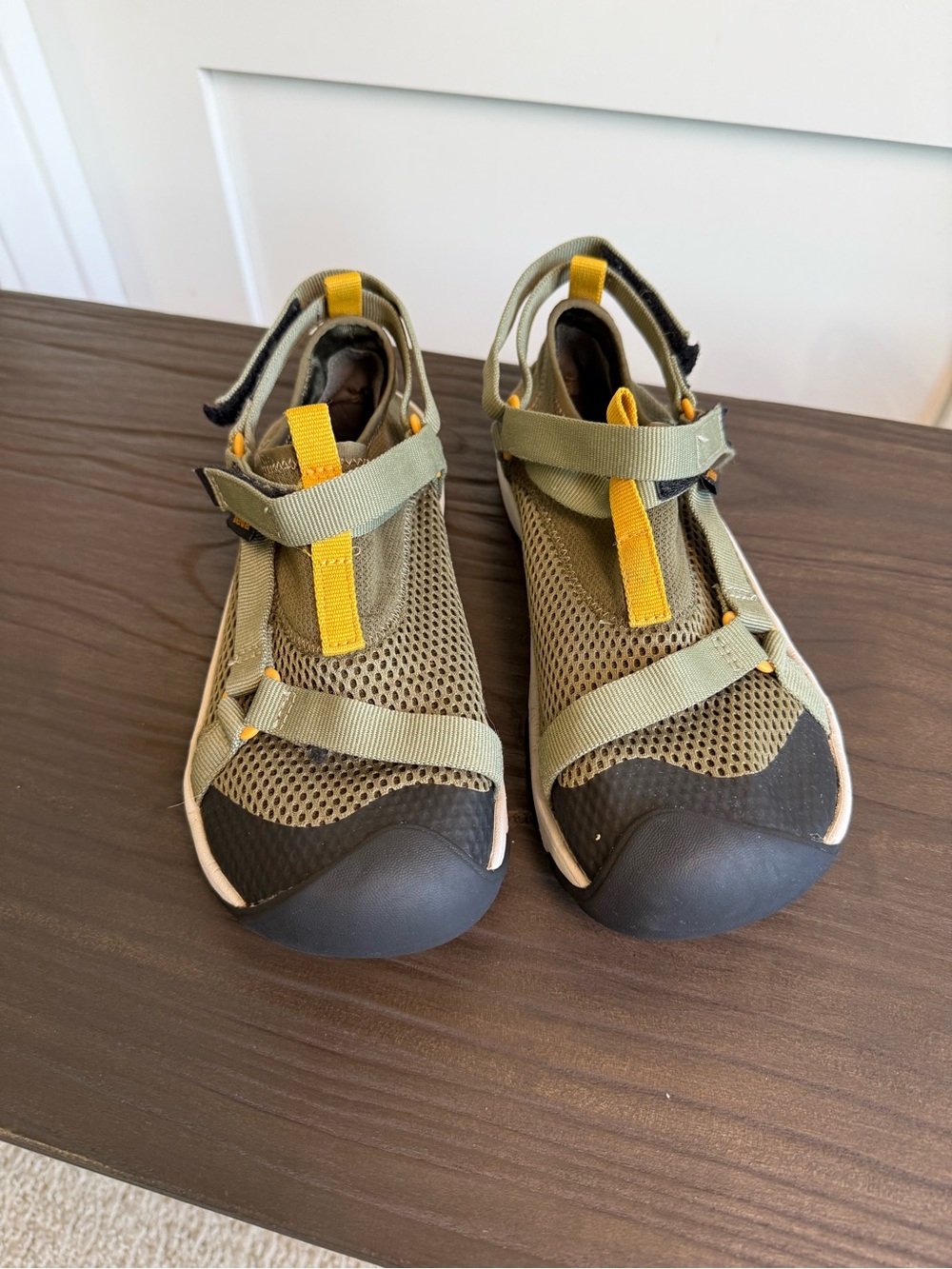 Teva Kids Olive Green and Yellow Water Shoes